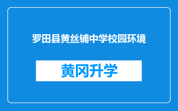 罗田县黄丝铺中学校园环境