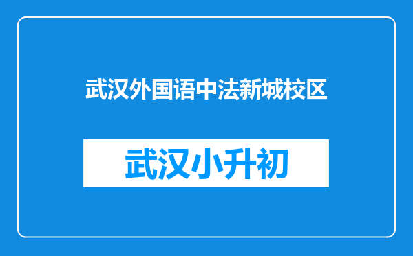 武汉外国语中法新城校区