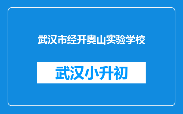 武汉市经开奥山实验学校